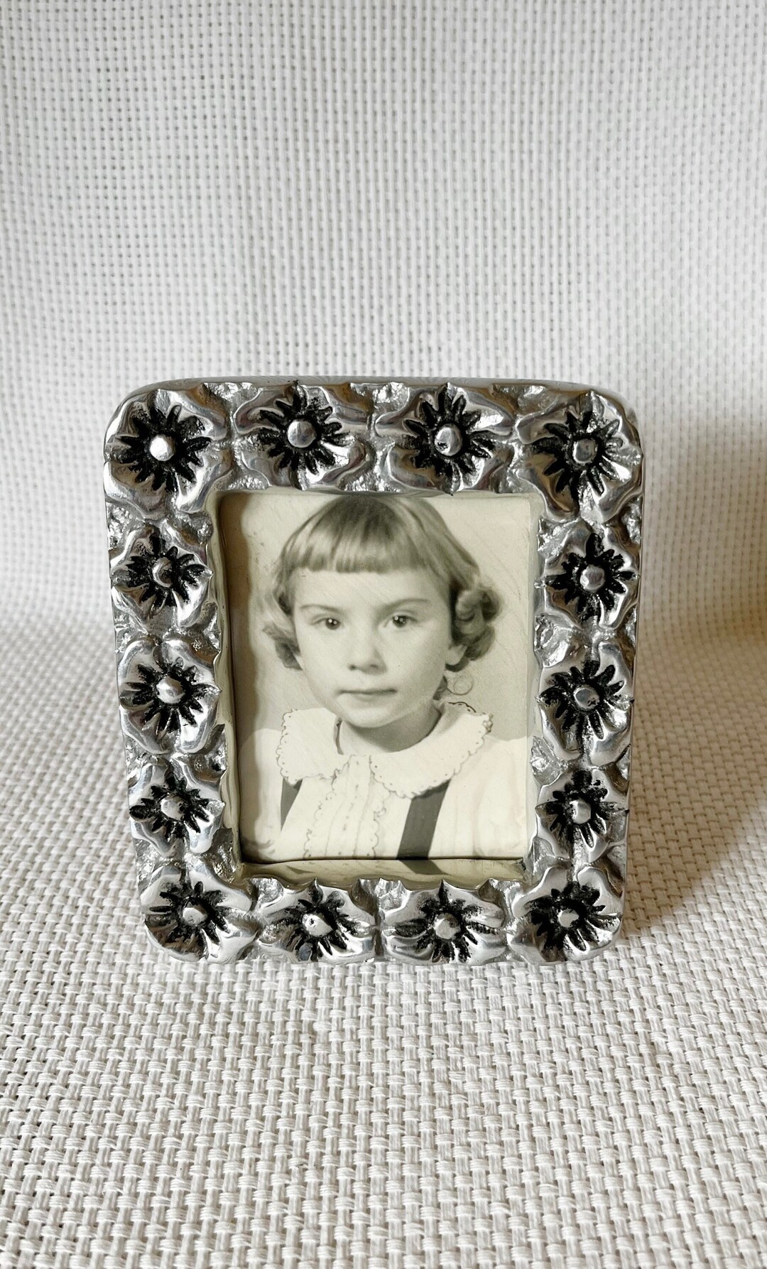 Sterling Silver Flower Tabletop Photo Frame Vintage Photo Etsy