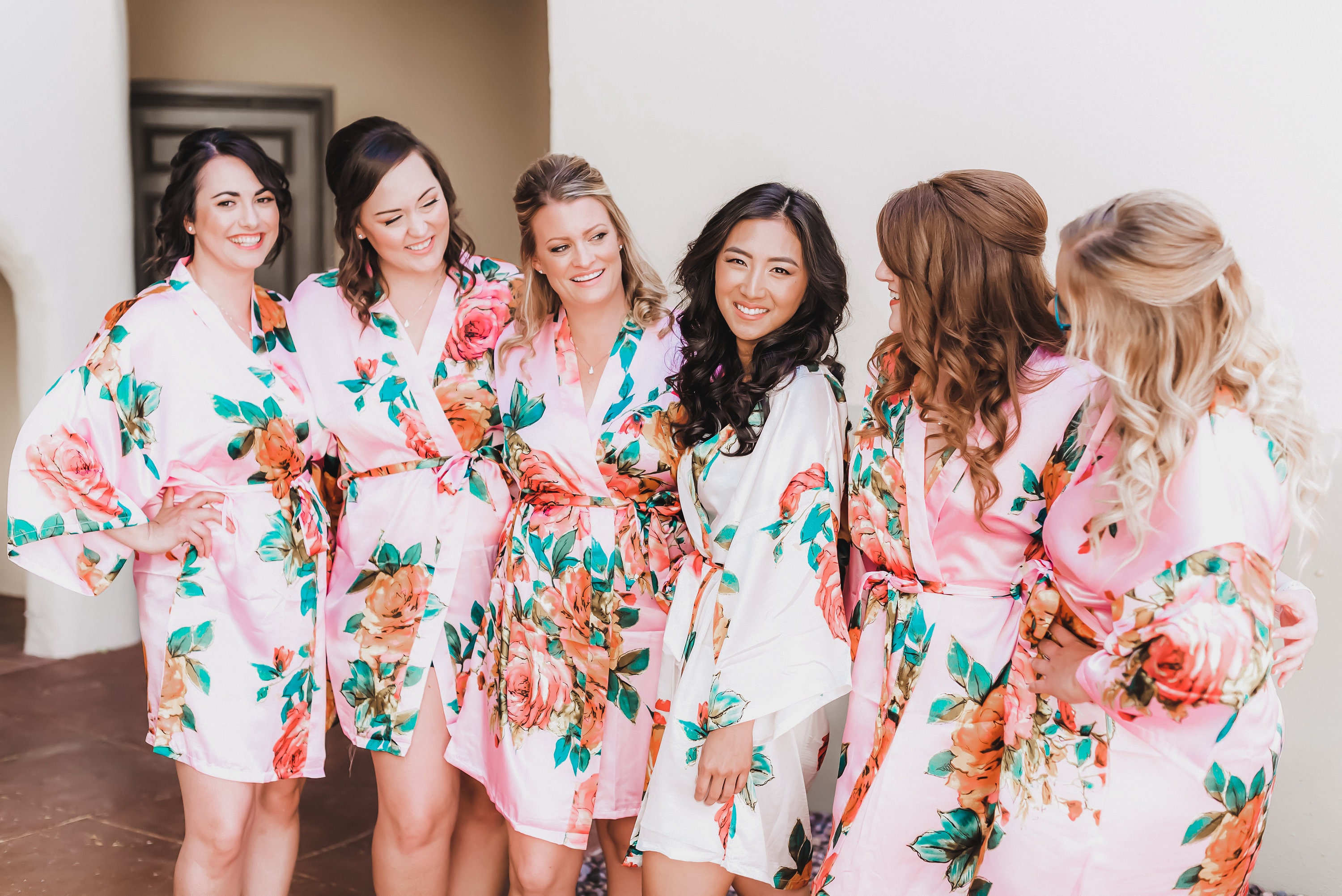 Bridesmaid Floral Robe Bridesmaid Bachelorette Gift Floral Etsy