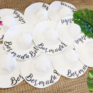 Bachelorette Party Hats Floppy Sun Hat Beach Bachelorette Party Gift Beach Sun Hats Bridal Shower Gift Personalized Honeymoon Sun Hat image 9