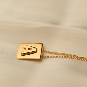 Collar con letras personalizado/Collar con inicial personalizado/Color dorado en plata de ley/Regalo para mamá/Regalo personalizado/SN-1334G