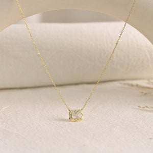 Diamond Charm Necklace, Dainty Zircon Pendant Necklace, Minimalist Necklace, Anniversary Gift, Gifts for Her, Bridesmaid Gift, K0031