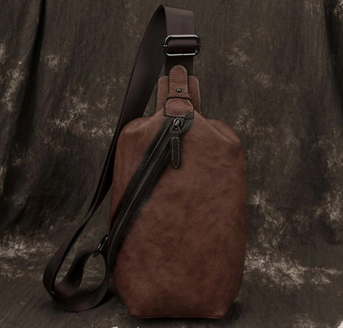 Sac Bandoulière Cuir Véritable Homme - Sac Messager Vintage - Pour Travail, Voyage, Sport