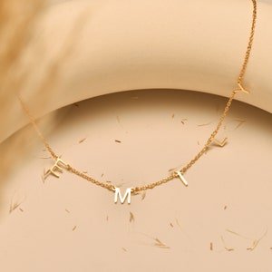 Collar con nombre personalizado, collar con letras, collar con inicial, regalo personalizado, regalo para amigos, regalo de boda, regalo para ella, sm-0015