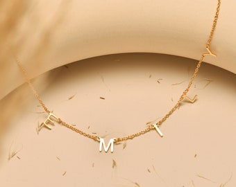 Personalized Name Necklace, Letter Necklace, Initial Necklace, Personalized Gift, Gift for Friends, Wedding Gift, Gift for Her, Gift for Mom