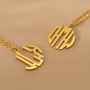Personalized Monogram Necklace, Custom Name Necklace, Dainty Initial Necklace, Birthday Gifts, Anniversary Gifts, Gifts for Her, GS0006