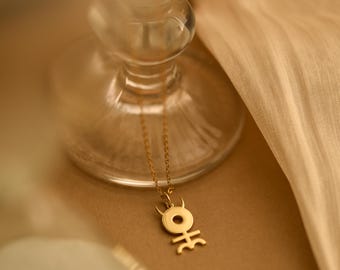 Hieroglyphic Monad Necklace, John Dee Alchemy Symbol Pendant, Occult/Witchy Jewelry, Gift for Her/Him, Halloween • Christmas, GS0244