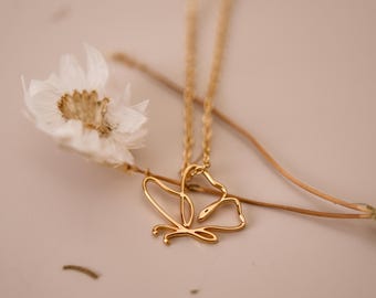 Minimalist Butterfly Necklace, Sterling Silver Butterfly Necklace, Dainty Butterfly Necklace, Butterfly Pendant, Gifts for Her, GS0043