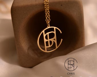 Personalized Initial Necklace, Custom Name Necklace, Monogram Necklace, Gift for Mom, Gift for Her, Handmade Gift, Personalized Gift, GS0012