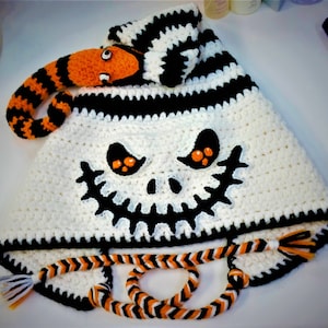 Crochet Skeleton Hood (BoneDaddy, Jack Skellington, skull, etc)
