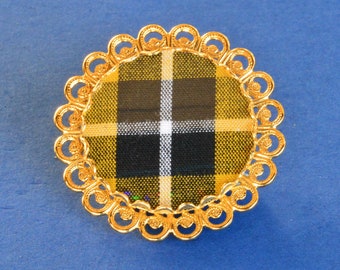 Cornish Tartan Brooch by Elizabeth~R~Anderson Miniature Embroideries