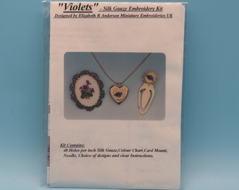 VIOLET Silk Gauze Embroidery Kit by Elizabeth ~R~ Anderson
