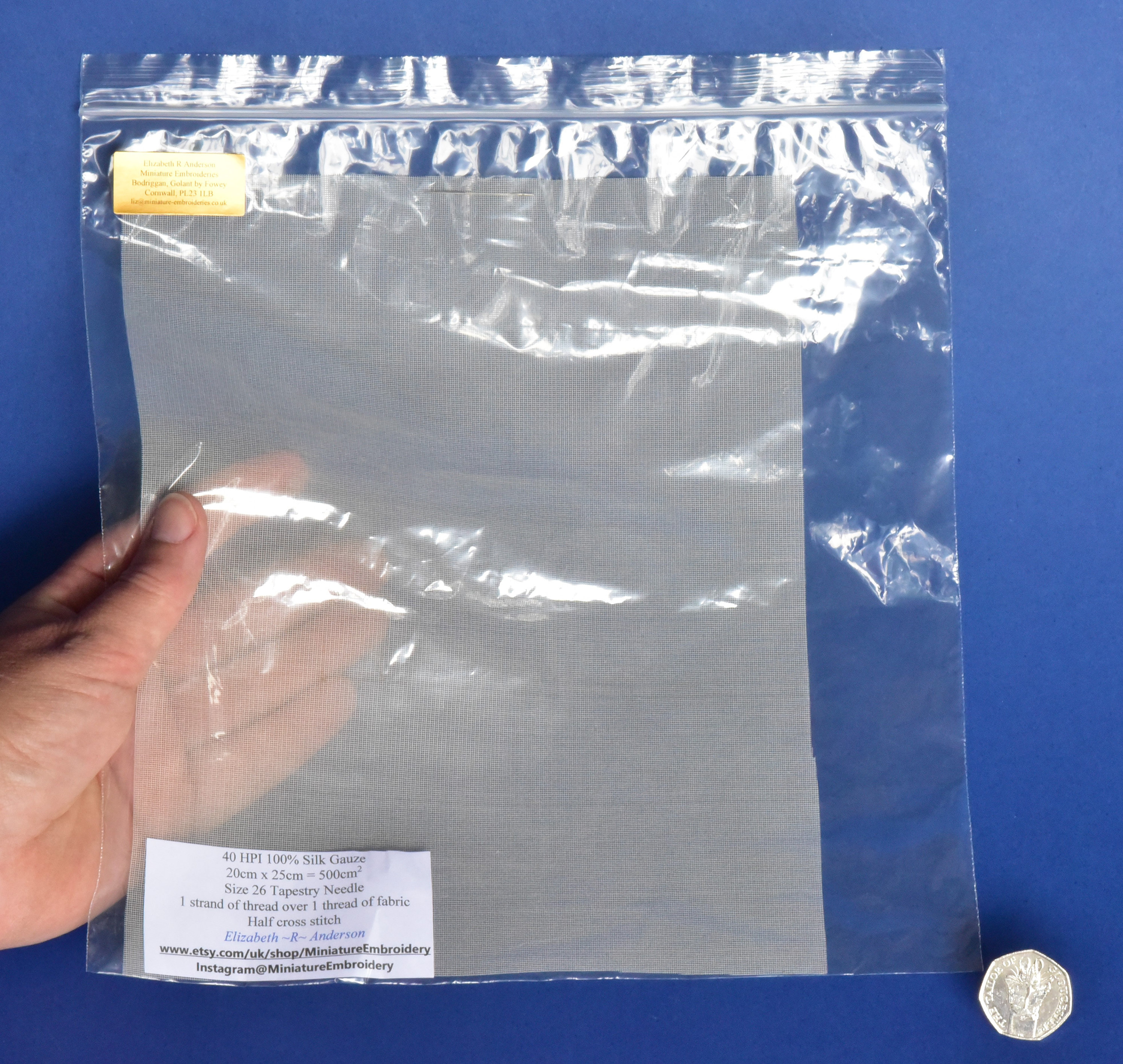 SILK GAUZE 20cm X 25cm 100 Silk Gauze for Petit Point Etsy UK