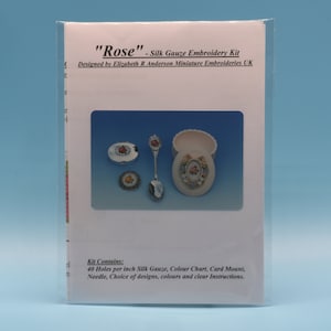 Rose Silk Gauze Embroidery Kit por Elizabeth~R~ Anderson