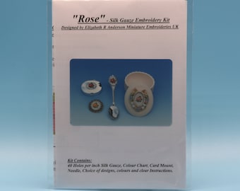 ROSE Silk Gauze Embroidery Kit by Elizabeth~R~ Anderson