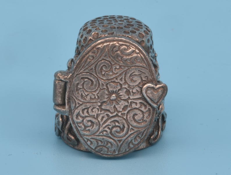 Alphabet English Pewter Locket Thimble by Elizabeth ~R~ Anderson