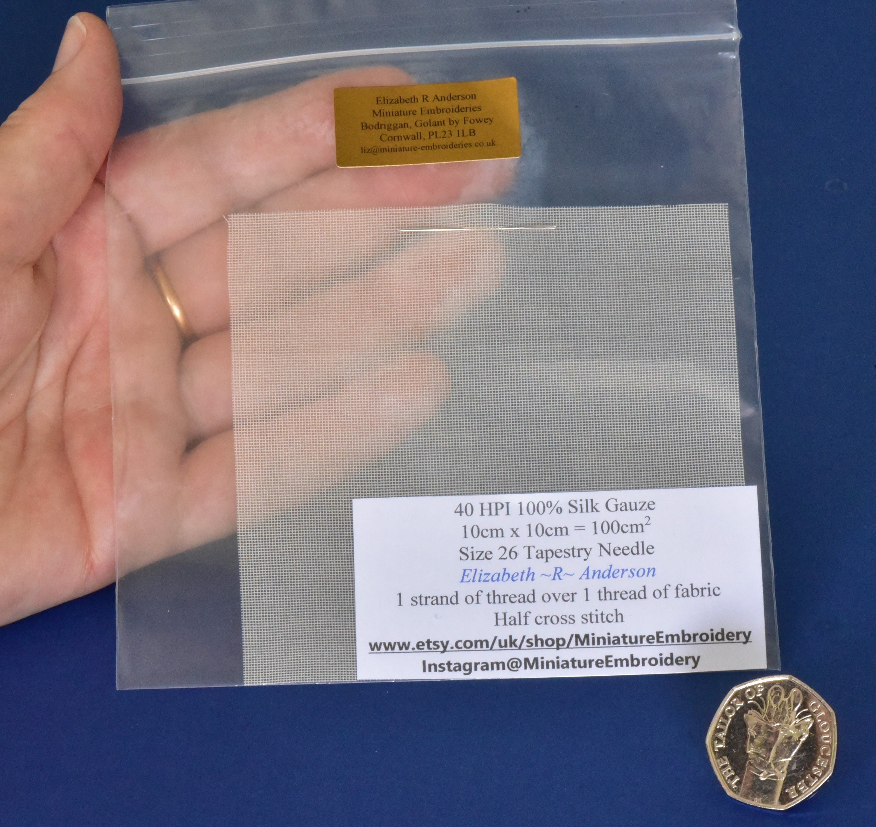 SILK GAUZE 10cm X 10 Cm 100 Silk Gauze for Petit Point Etsy UK