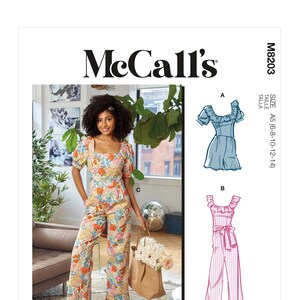 McCall&#39;s 8203 - Misses&#39; Romper, Jumpsuits, and Sash (16-24) (UNCUT)
