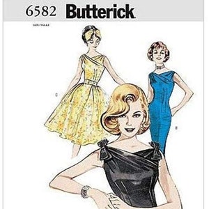 Butterick 6582 - 60s Retro Dress Sizes (6, 8, 10) (UNCUT)