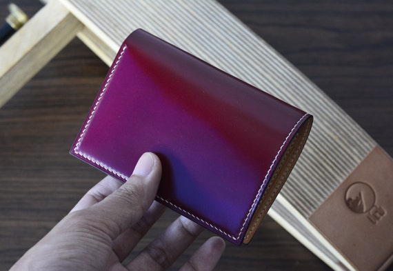 ◇NICK&NICOLE◇ CRYSTAL ACCORDION WALLET_RED BURGUNDY Accordion Zip Card Holder Wallet, Women's Vegan Leather