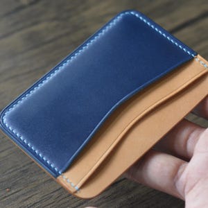 Shell Cordovan und Buttero Kartenhalter. Minimalistische Geldbörse. Anpassbarer 10 Farben Shell Cordovan Kartenhalter.
