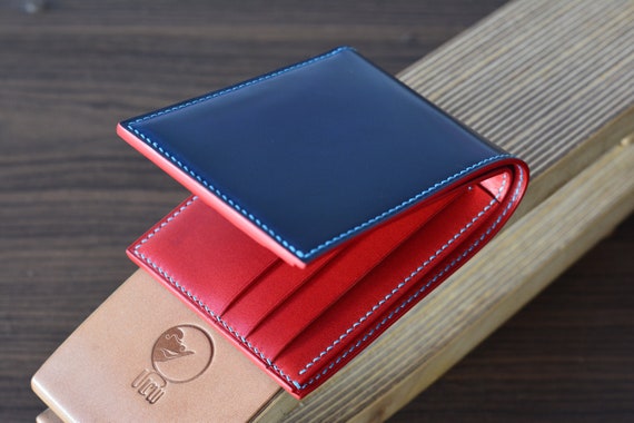 Wallets & Cases | Leather Navy Bifold | Haspel