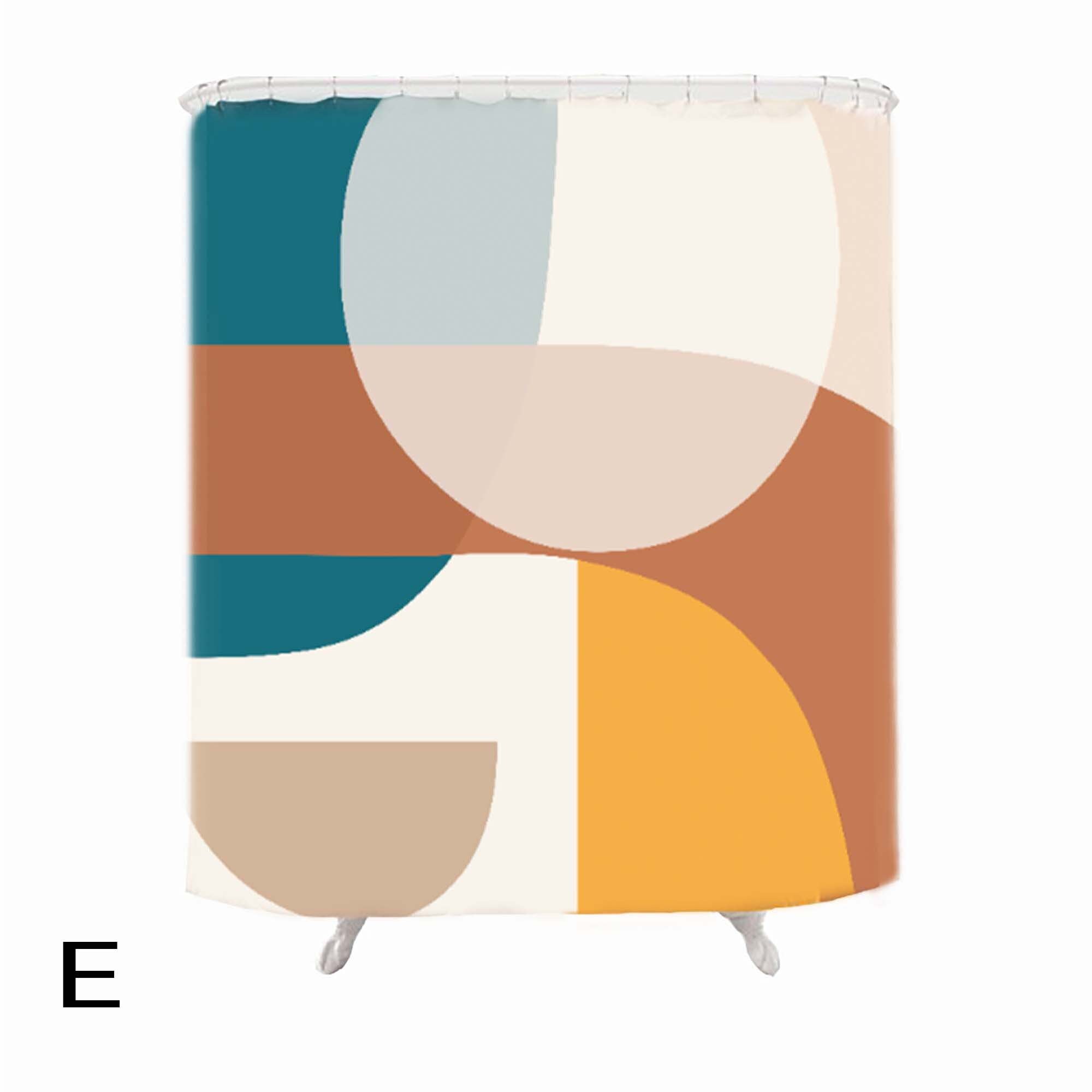 Abstract Shower Curtain Geometric Color Block Shower Curtain Etsy