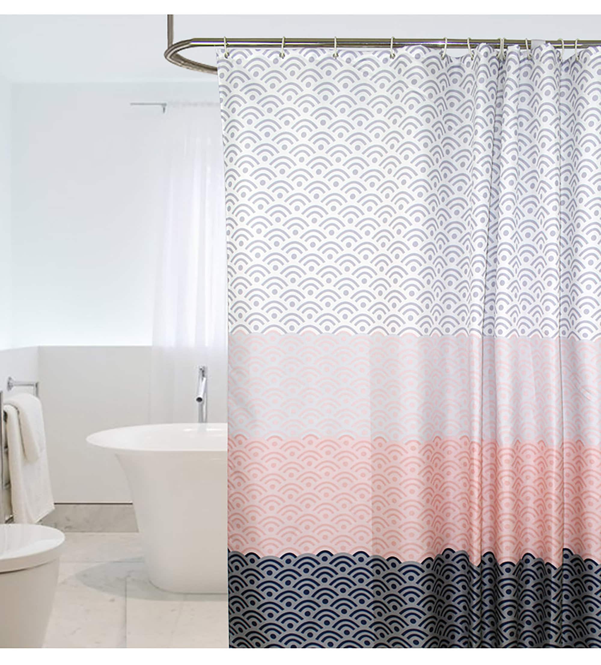 Polyester Fabric Shower Curtain With Hooks Waterproof Etsy