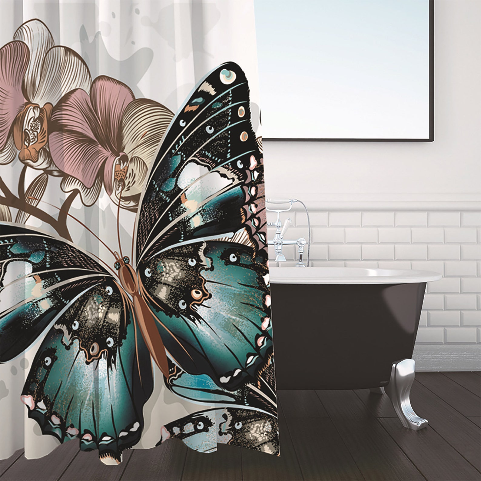 Fashion Illustration With Butterflies Shower | Etsy