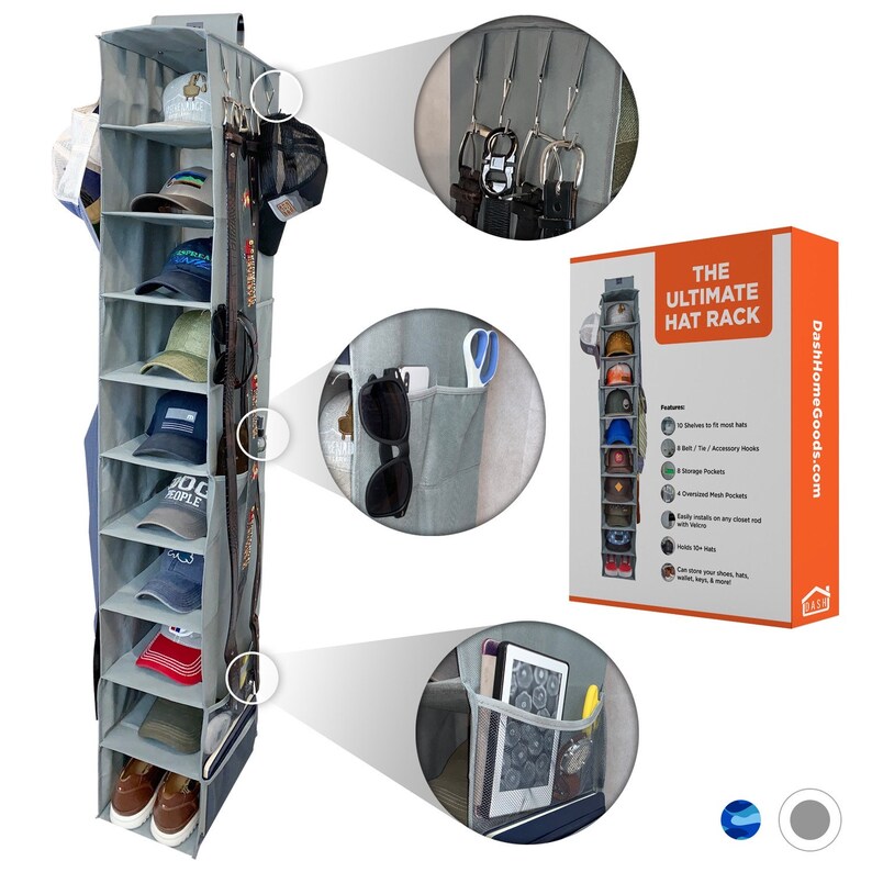 ULTIMATE HAT RACK 10 Shelf Hanging Closet Hat Organizer and Etsy