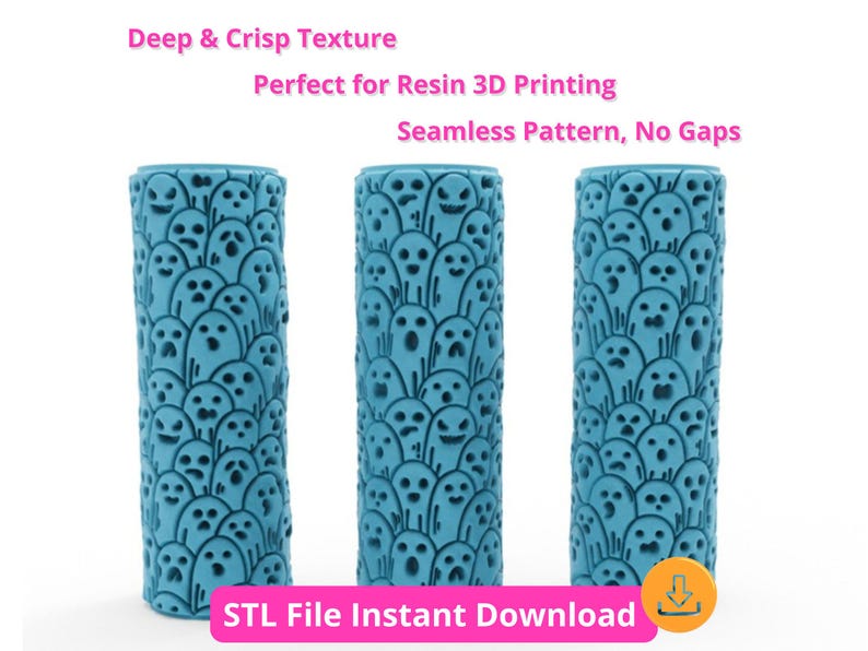 Ghost Pattern Texture Roller STL File - Halloween Roller for Polymer ...