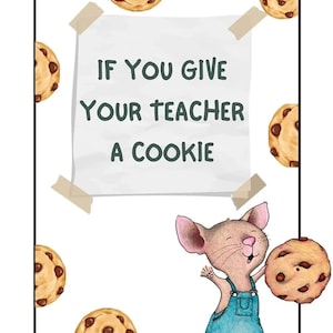 Si vous offrez un biscuit à votre enseignant, carte-cadeau imprimable pour enseignant, téléchargement numérique, gâteries pour enseignant, cadeaux de remerciement