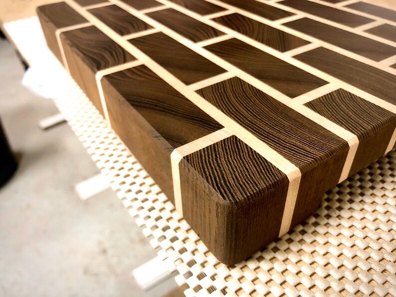 End grain cutting board brick pattern Etsy
