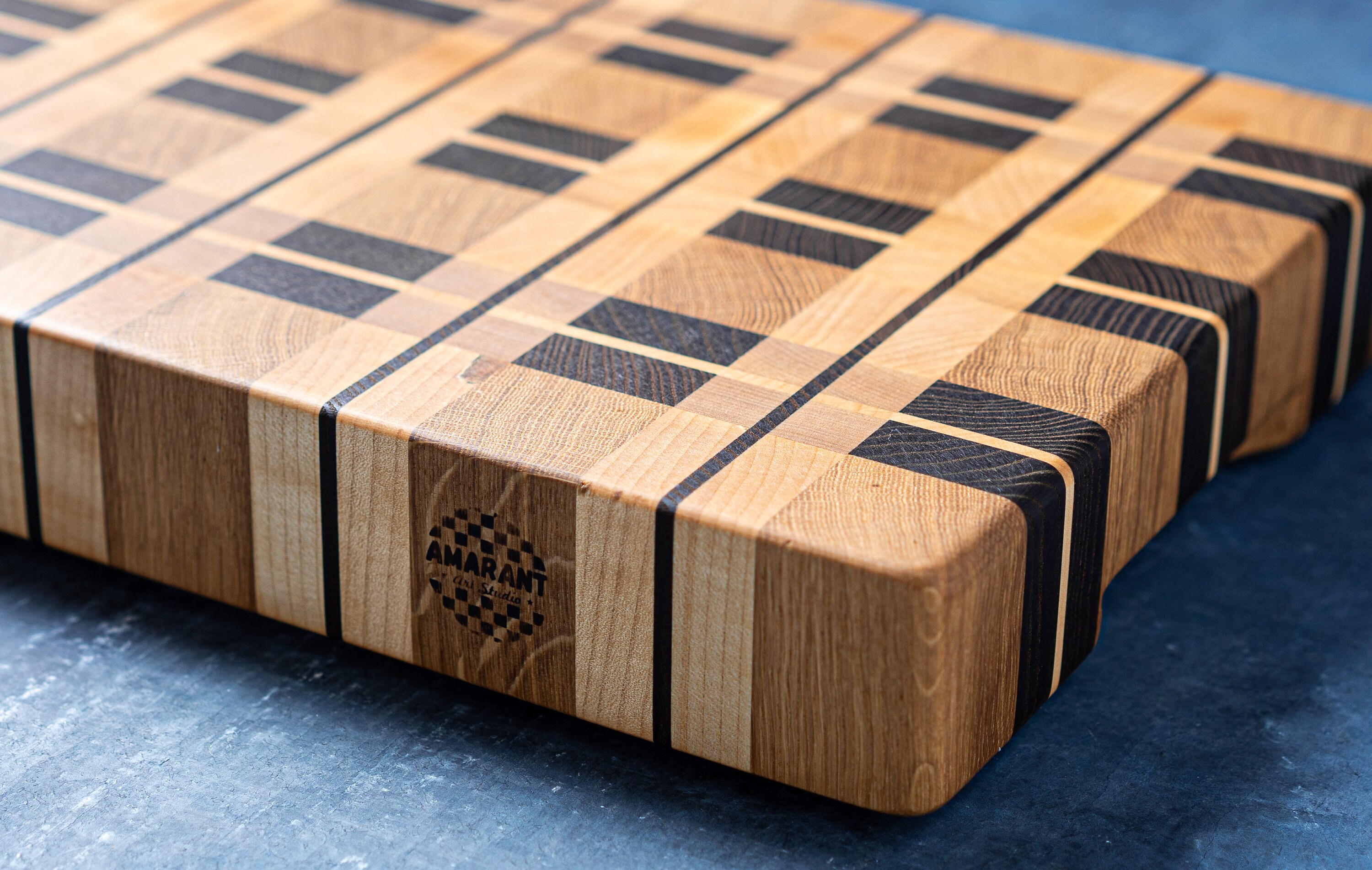 End grain cutting board plaid style Etsy