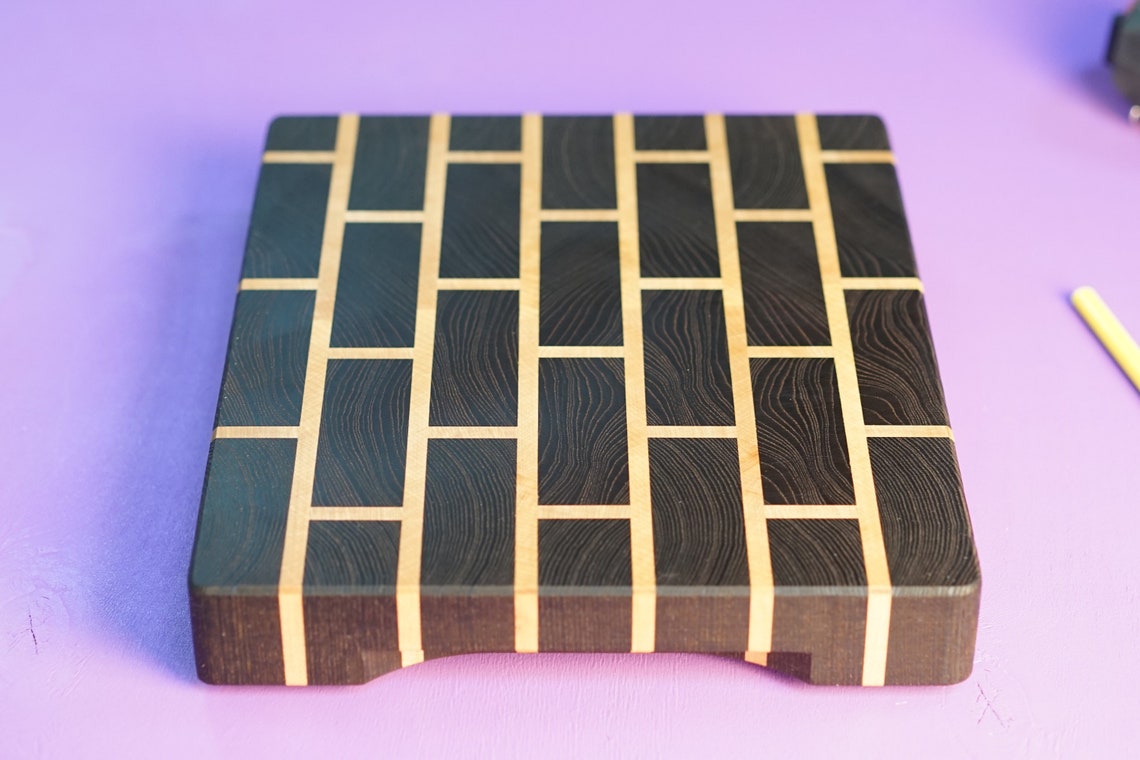 End grain cutting board brick pattern Etsy