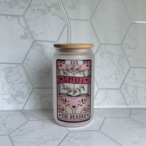 Carta de tarô obscena, lata de cerveja fosca, vidro/vidro para amantes de livros/apenas mais um capítulo/xícara de café gelado/booktok picante/presente para ela