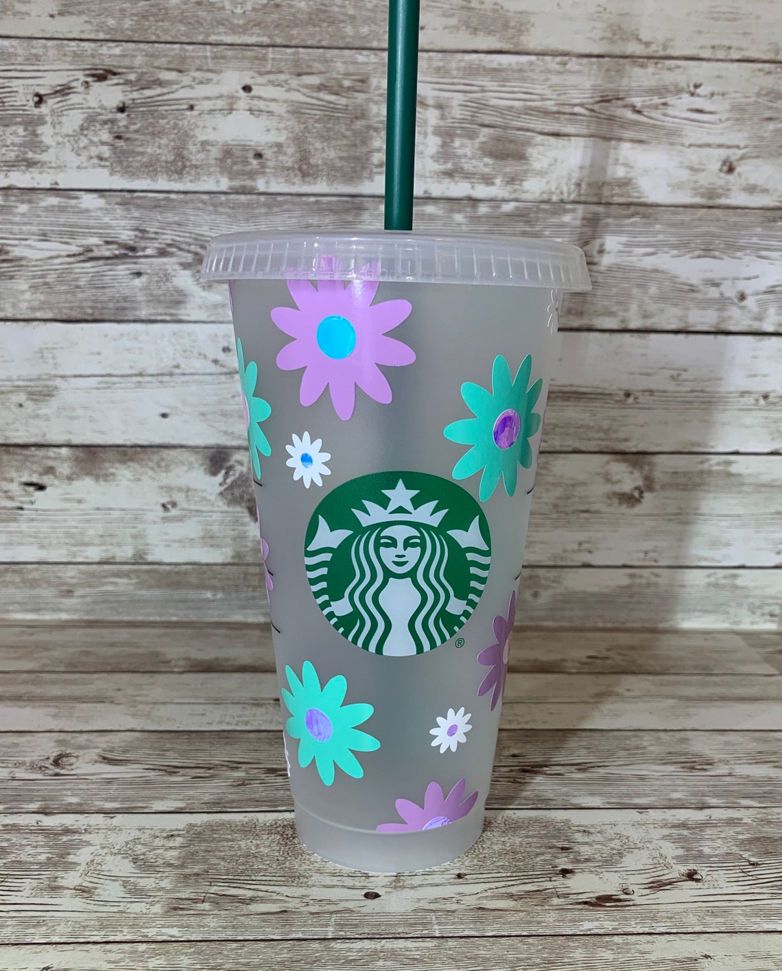 Spring Floral Starbucks Cold Cup / Personalized for Her / Etsy