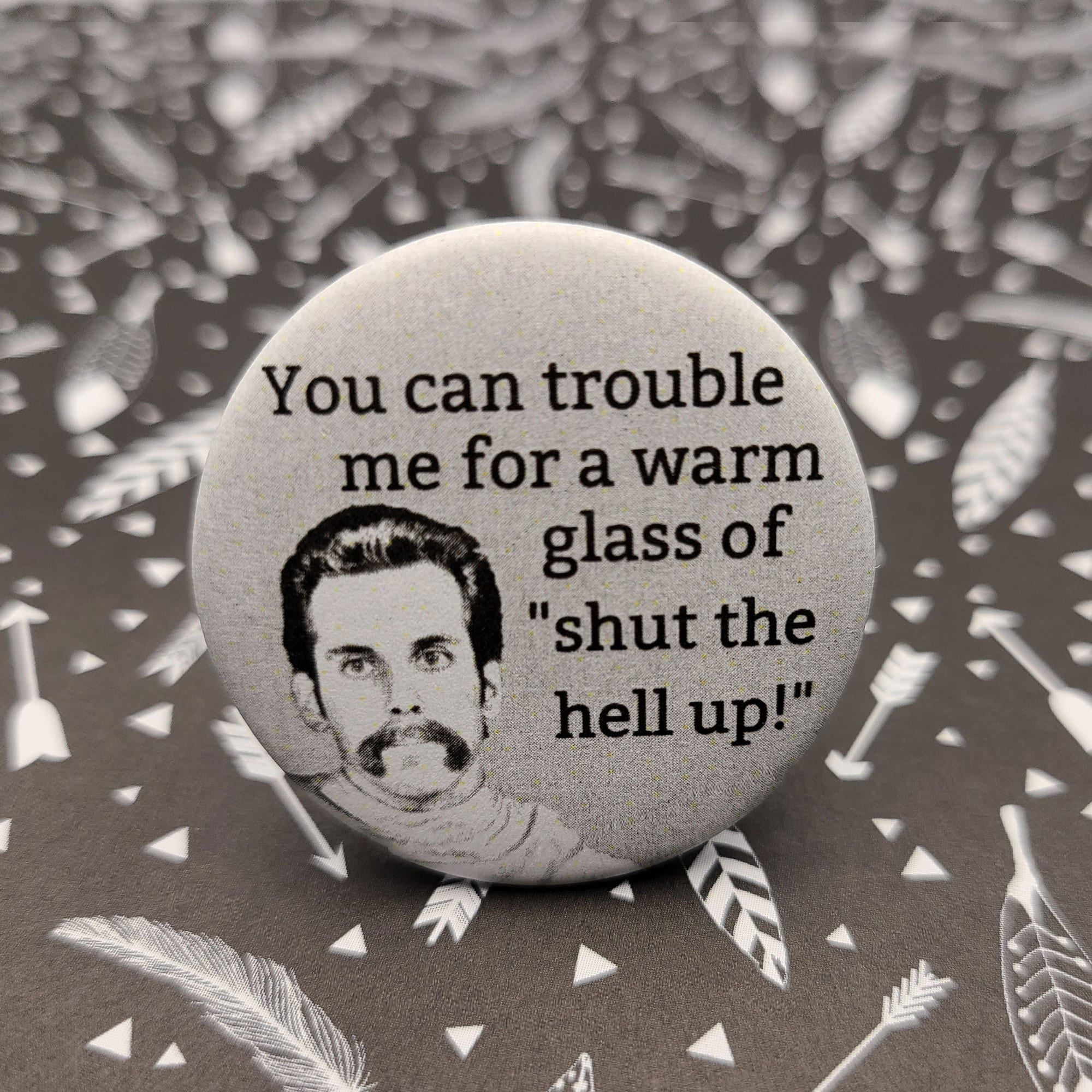 Shut the Hell up 1.5 Pinback Button Badge or Happy Gilmore