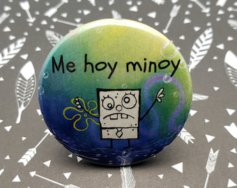 DoodleBob 1.5" Pinback Button Badge or Magnet, Funny Pinback, Bob Esponja, Frankendoodle, Me Hoy Minoy, Nickelodeon, Dibujos animados