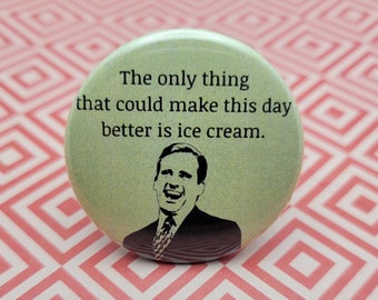 The Office, Michael Scott 1.5" Pinback Button Badge or Magnet, Dunder Mifflin