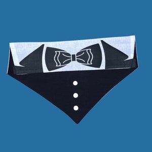 Tuxedo Slip-on the collar dog bandana, cat bandana, wedding, dog suit, tux