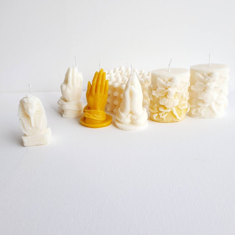 Square Bubble Candle Praying Hand Candle Egypt Candle Handmade Etsy