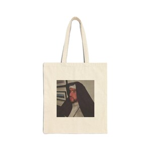 Bad Bunny Nun Benito Cotton Canvas Tote Bag