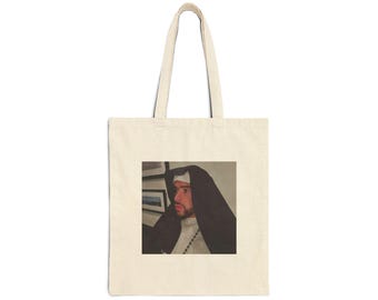 Bad Bunny Nun Benito Cotton Canvas Tote Bag