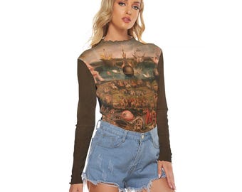 Garden of Earthly Delights Mesh Top – Bosch Renaissance Art Sheer Shirt