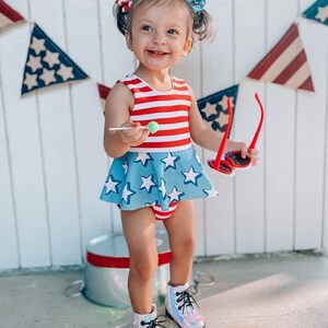Patriotic Party Skirted Leo