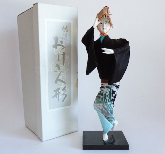 ヴィンテージの阿波踊り人形：手作りの芸術、伝統的な阿波踊り - Etsy 日本