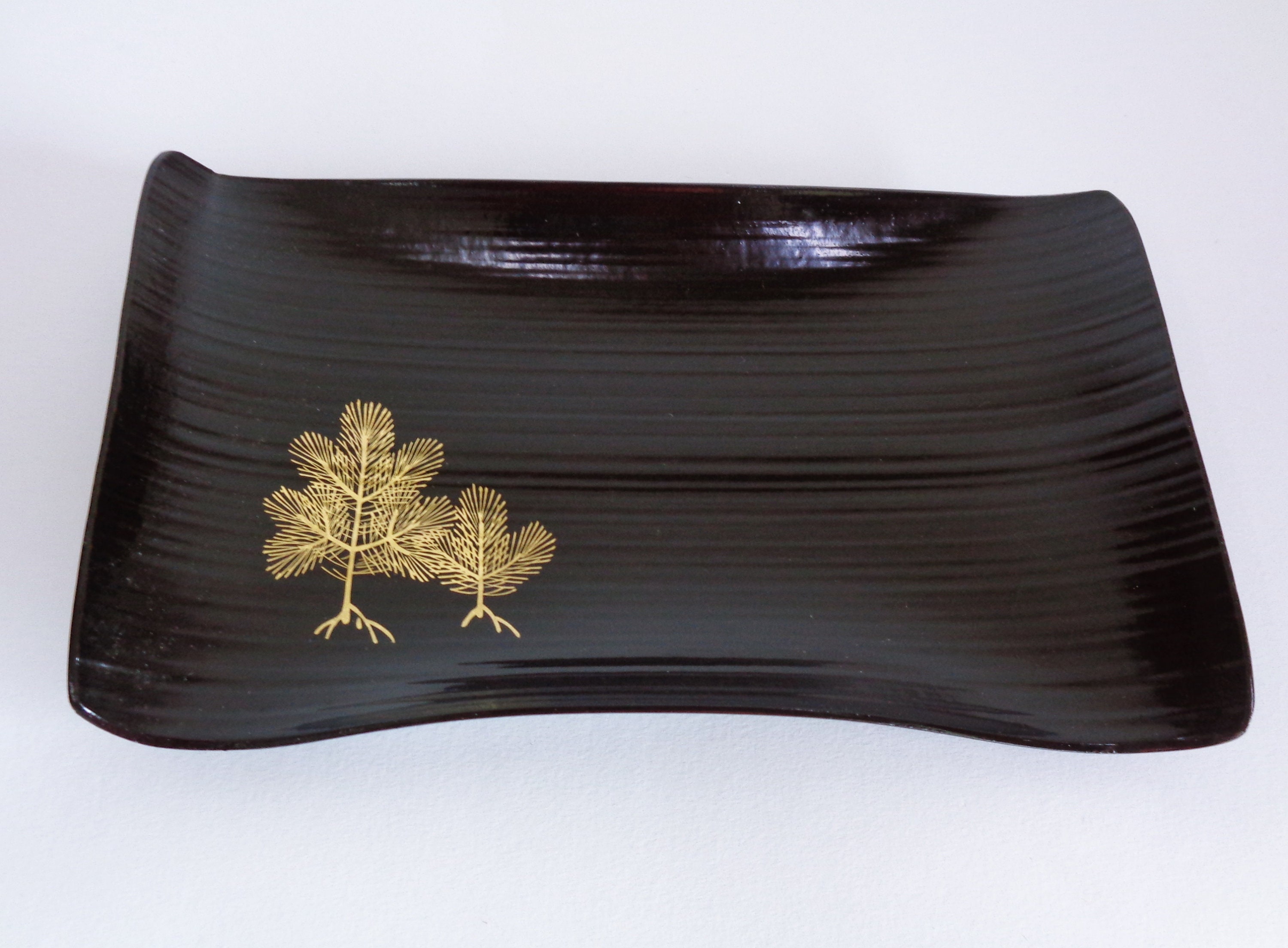 金蒔絵漆塗り竹盆：象彦京漆器（箱入りペア） - Etsy 日本