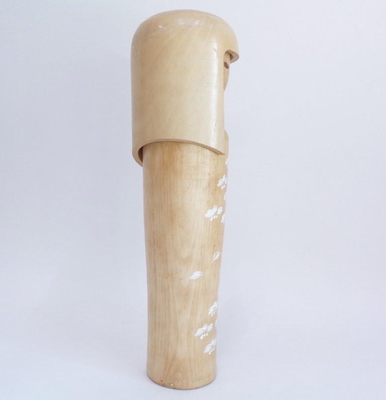 【総理大臣賞受賞作品】こけし　宮島無筆作 創作こけし 宮嶋無筆作 翠 置物 内閣総理大臣賞受賞 木彫 伝統