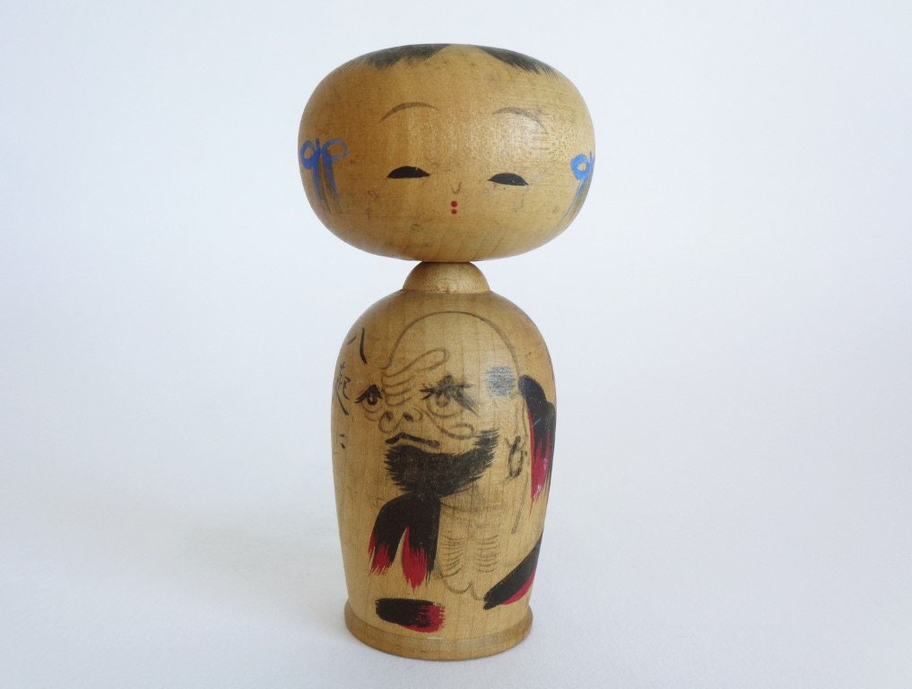 あずき様【USA vintage】Dream dolls SAMBO レストラン Kokeshi Doll by Shinraku Shibuya 