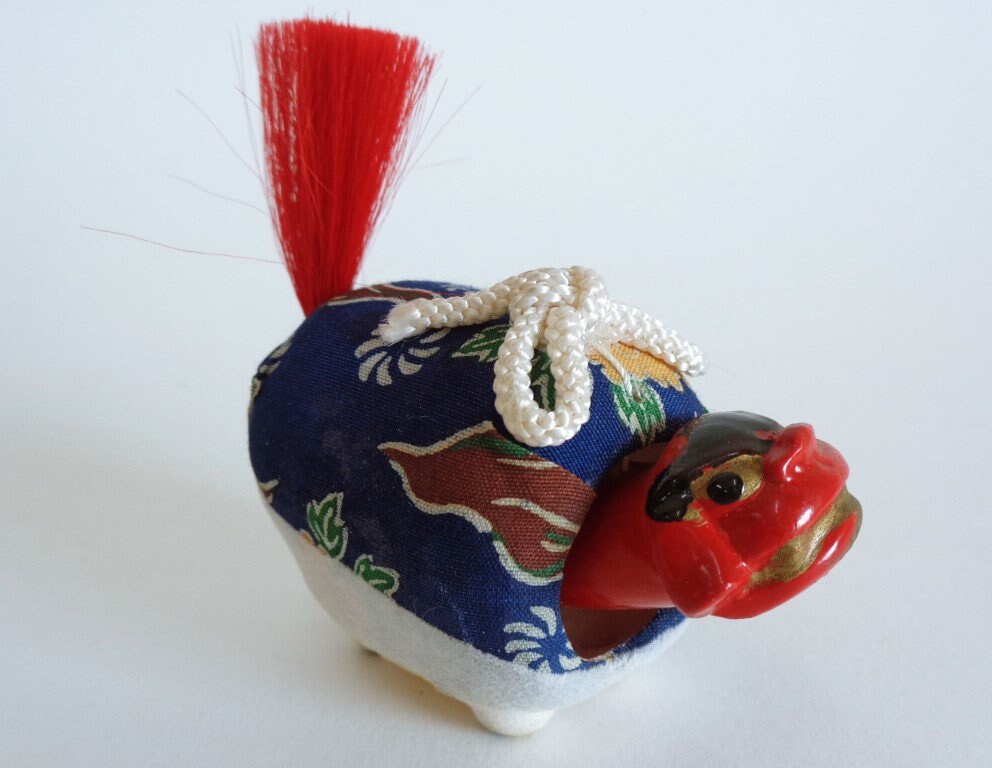 Shi Shi Dog-lion Japanese Handcrafted Gofun Papermache